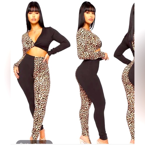 Fashion Nova Pants - Fashion Nova set 🖤🐆